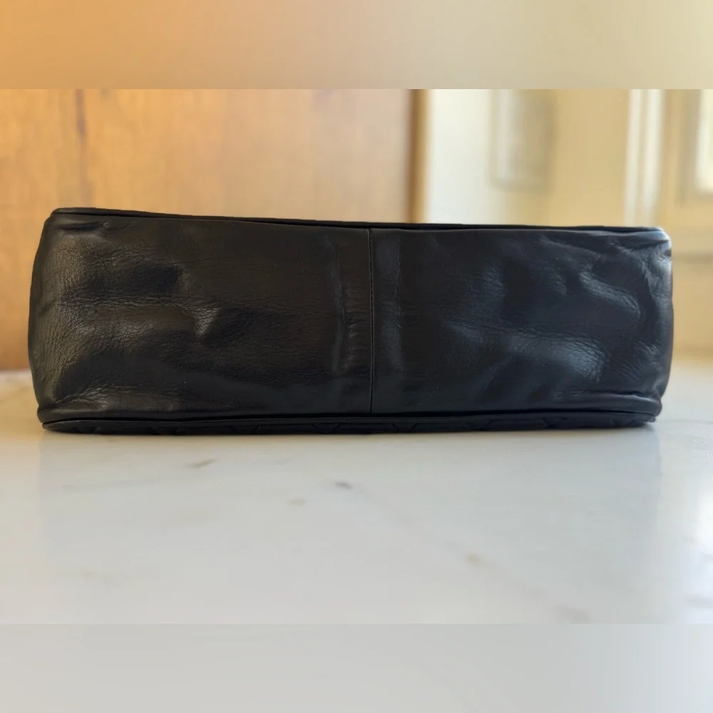 CHANEL Vintage Medallion Tote Black Quilted Lambskin Gold Chain Shoulder Bag - Picture 8 of 16